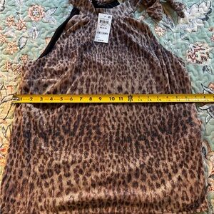 INC International Concepts Leopard Print lined Halter Top Size Medium